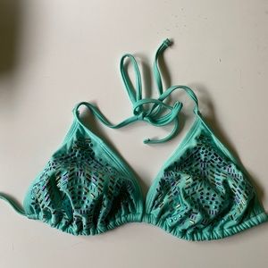 🌊TEAL BEADED BIKINI TOP🌊